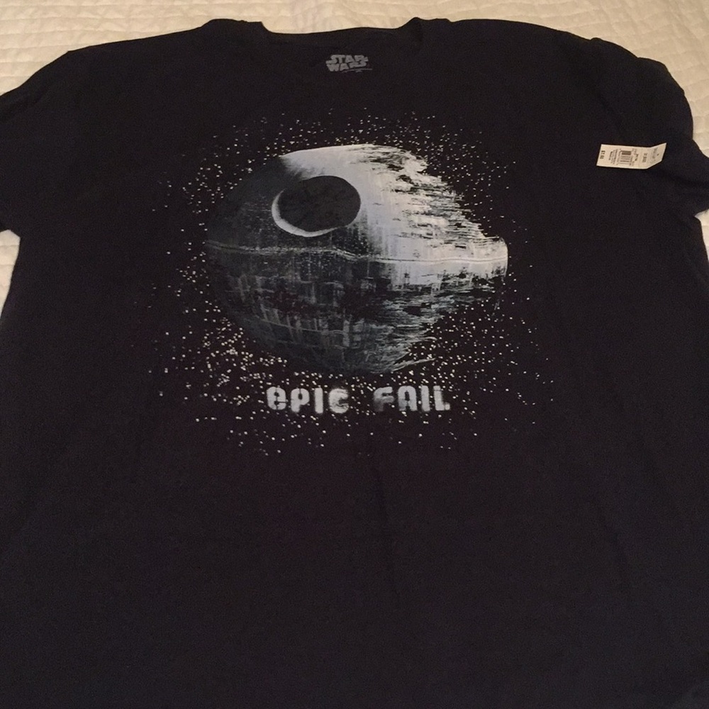 NWT Star Wars “Epic Fail” Black T-shirt 2XL